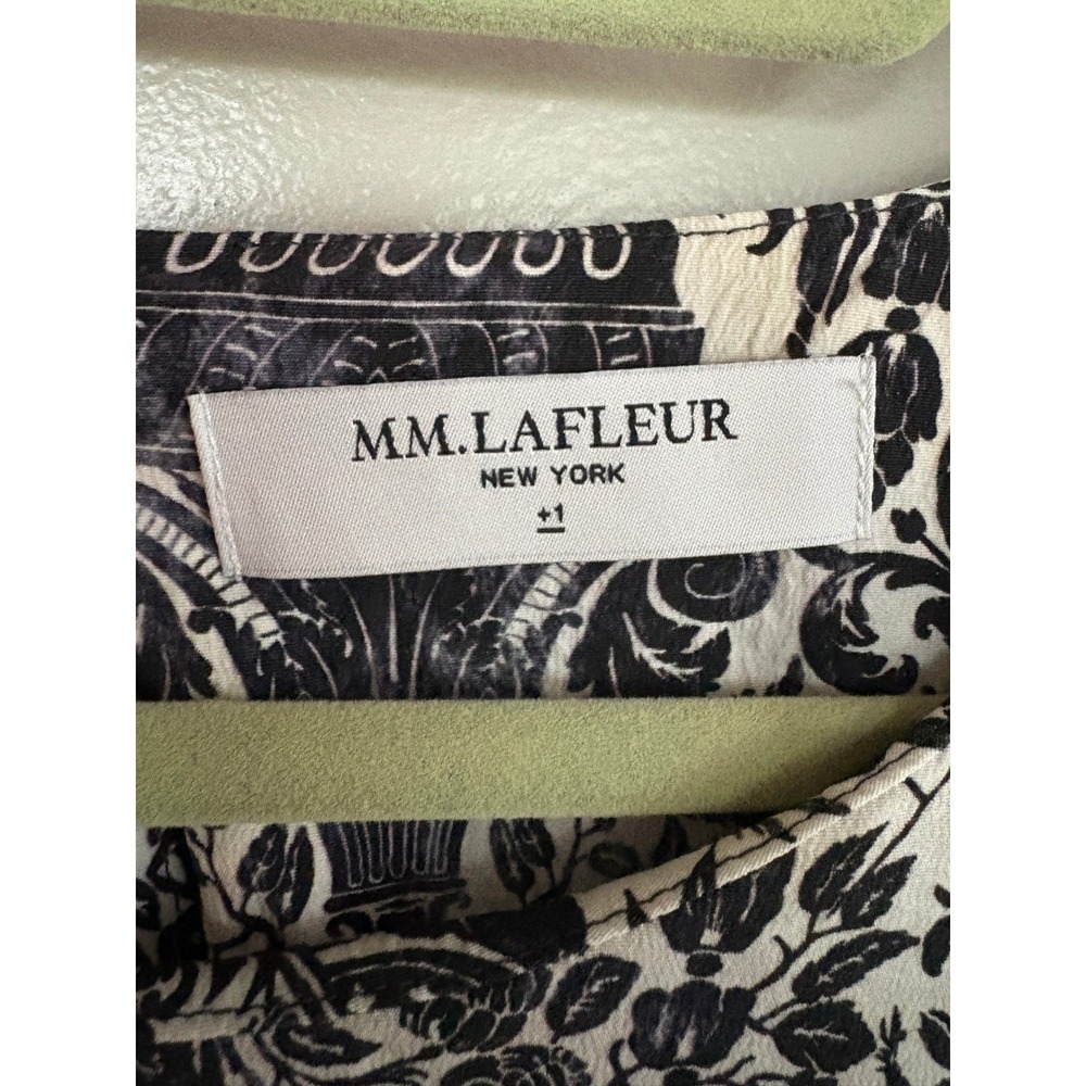 MM.LaFleur Baroque Print Midi Shift Dress Print Black White +1 1X - Picture 2 of 9